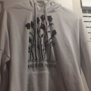 white rose hoodie